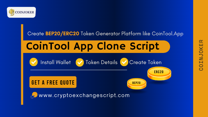 CoinTool App Clone Script - To Create BEP20 and ERC20 Token Generator Platform Similar to CoinTool.App